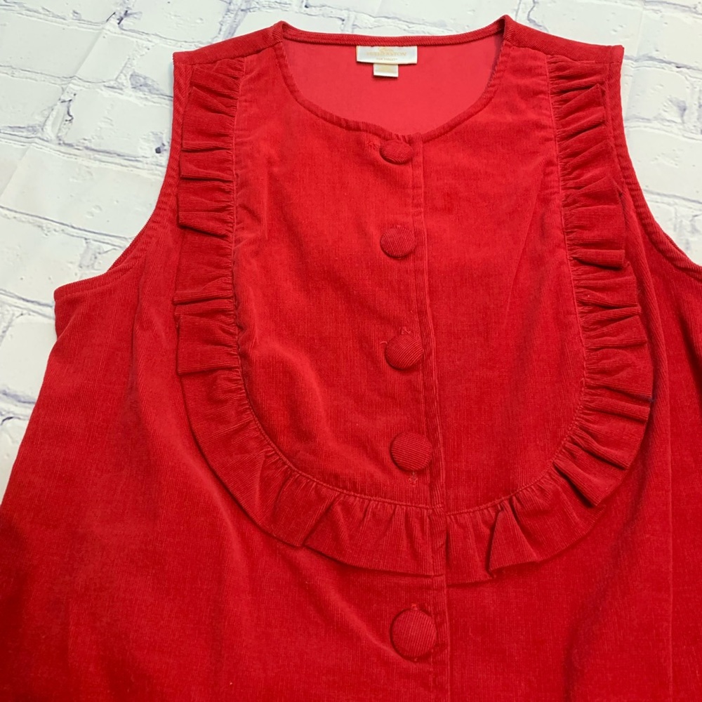 Vintage Erin Fetherston Corduroy Red Jumper Dress